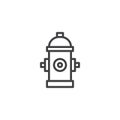 Fire hydrant line icon