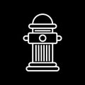 Fire Hydrant line icon. vector illustration isolated on black. outline style design, designed for web and app. Eps 10. Royalty Free Stock Photo