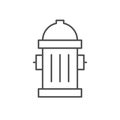 Fire hydrant line outline icon