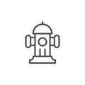 Fire hydrant line outline icon