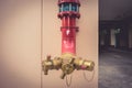 Fire hydrant manifold three outlet water valve Royalty Free Stock Photo