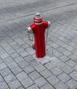 Fire hydrant red color Royalty Free Stock Photo