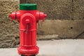 Fire hydrant. red fire pump Royalty Free Stock Photo