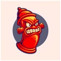 Fire hydrant rescue squad angry logo illustrations