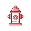 Fire hydrant RGB color icon Royalty Free Stock Photo