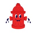 Fire hydrant, 70\'s groovy Retro print. illustration for tee, t shirt and sticker - poster design.