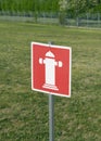 Fire Hydrant Sign Royalty Free Stock Photo