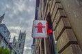 Fire hydrant sign, Montreal Royalty Free Stock Photo