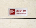 Fire hydrant sign