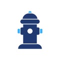 Fire Hydrant Silhouette Icon. Fire Extinguishing Hydrant Color Icon. Isolated Vector Illustration Royalty Free Stock Photo