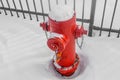 Fire hydrant in snow Royalty Free Stock Photo
