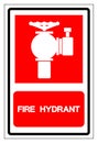 Fire Hydrant Symbol Sign ,Vector Illustration, Isolate On White Background Label .EPS10 Royalty Free Stock Photo