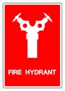 Fire Hydrant Symbol Sign, Vector Illustration, Isolate On White Background Label. EPS10 Royalty Free Stock Photo