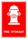 Fire Hydrant Symbol Sign, Vector Illustration, Isolate On White Background Label. EPS10 Royalty Free Stock Photo