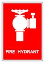 Fire Hydrant Symbol Sign ,Vector Illustration, Isolate On White Background Label .EPS10 Royalty Free Stock Photo