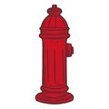 Fire hydrant. Vector concept in doodle and sketch style Royalty Free Stock Photo