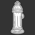 Fire hydrant. Vector concept in doodle and sketch style Royalty Free Stock Photo