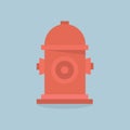 Fire Hydrant .Vector Flat Icon. Royalty Free Stock Photo