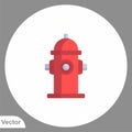 Fire hydrant vector icon sign symbol Royalty Free Stock Photo