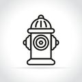 Fire hydrant on white background Royalty Free Stock Photo