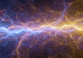 Fire and ice abstract fractal lightning Royalty Free Stock Photo