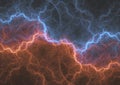 Fire and ice abstract fractal lightning Royalty Free Stock Photo