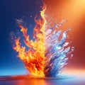 Fire and Ice Concept Design Royalty Free Stock Photo