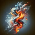 Fire and Ice Concept Design Royalty Free Stock Photo