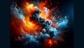 Fire and Ice Concept Design with spark Royalty Free Stock Photo