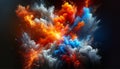 Fire and Ice Concept Design with spark Royalty Free Stock Photo