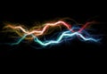 Fire and ice electrical lightning background, Royalty Free Stock Photo