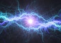 Fire and ice electrical lightning bolt Royalty Free Stock Photo