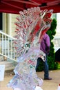 Fire and Ice Festival Eagle Sculpture in Qualicum Beach, BC