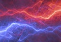Fire and ice lightning, abstract electrical background Royalty Free Stock Photo