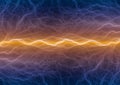 Fire and ice lightning, abstract electrical background Royalty Free Stock Photo