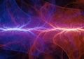 Fire and ice lightning, abstract electrical power background