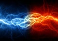 Fire and ice lightning Royalty Free Stock Photo