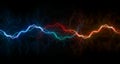 Fire and ice lightning, abstract plasma Royalty Free Stock Photo