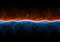 Fire and ice lightning background, Royalty Free Stock Photo