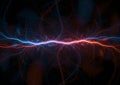 Fire and ice lightning background, Royalty Free Stock Photo