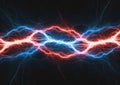 Fire and ice lightning bolt Royalty Free Stock Photo