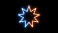 Fire and ice nine pointed star, bahaism symbol