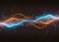 Fire and ice plasma, abstract lightning Royalty Free Stock Photo