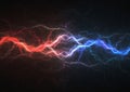 Fire and ice plasma, lightning background Royalty Free Stock Photo