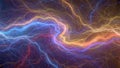 Fire and ice plasma, abstract lightning Royalty Free Stock Photo
