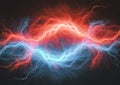 Fire and ice plasma lighrning Royalty Free Stock Photo