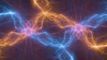 Fire and ice plasma lightning, abstract energy and electricity background