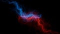 Plasma lightning, abstract energy and electricity backgroundFire and ice plasma lightning, abstract energy and