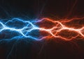 Fire and ice plasma lightning bolt Royalty Free Stock Photo