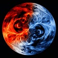 Fire and Ice Yin-Yang Mandala